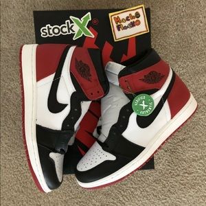 DS 2016 JORDAN 1 BLACK TOE 8.5 100% AUTHENTIC